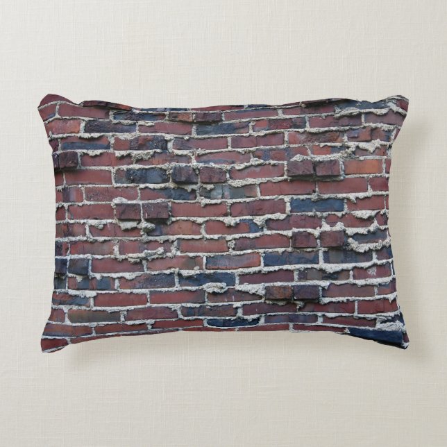 Clinker Brick with Weeping Mortar Accent Pillow (Front)