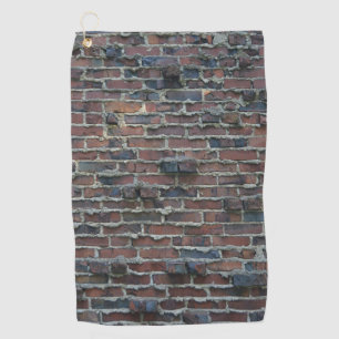 Clinker Brick with Weeping Mortar Golf Towel 2