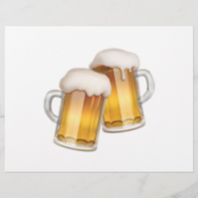 Clinking Beer Mugs - Emoji Flyer (Front)