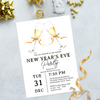 Clinking Champagne Glasses New Year's Eve Party