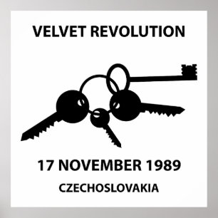 Clinking keys - velvet revolution symbol poster