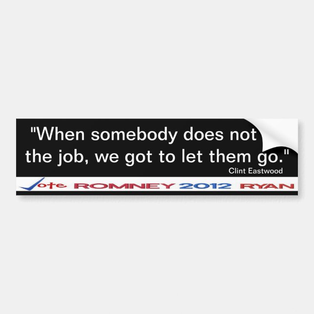 Clint Eastwood Let Them Go Bumper Sticker Decal (Front)