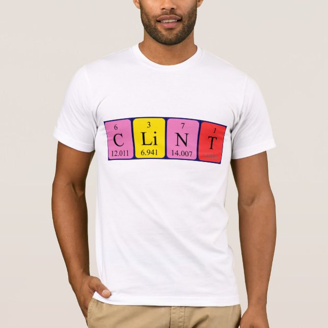 Clint periodic table name shirt (Front)