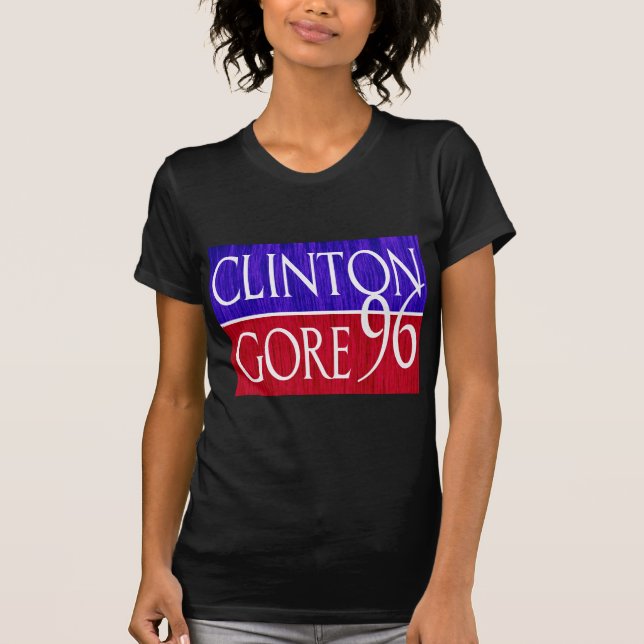 Clinton Gore 96 Distressed Design T-Shirt (Front)