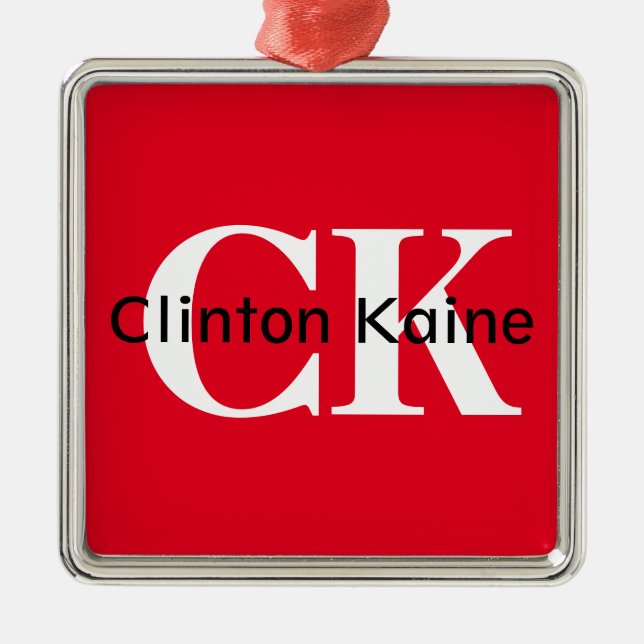 Clinton Kaine - CK 2016 Metal Tree Decoration (Front)
