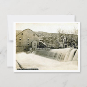 Clinton NJ Mill and Dam 1910s Vintage Inspired Postcard