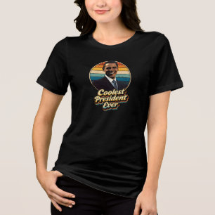 Clinton Obama Presidents T-Shirt Design Tri-Blend Shirt