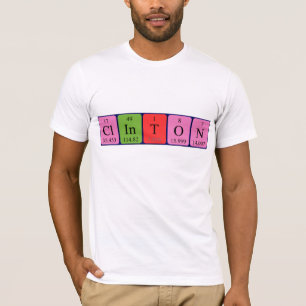 Clinton periodic table name shirt