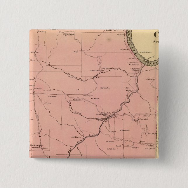 Clinton Township 15 Cm Square Badge (Front)