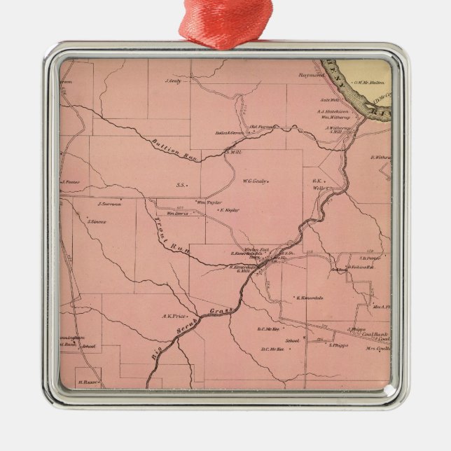 Clinton Township Metal Tree Decoration (Front)