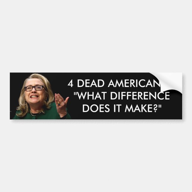 Clinton -  What Difference Does It Make? Bumper Sticker (Front)
