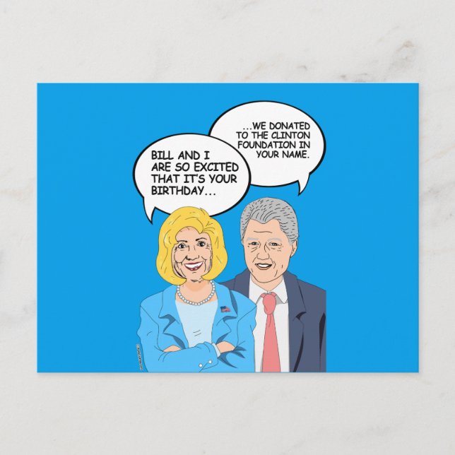 Clintons Birthday Card - We donated to the Clinton (Front)