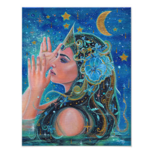 Clio Mermaid with gold accents by Renee Lavoie Photo Print