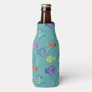 Clip Art Fish Pattern + your ideas Bottle Cooler