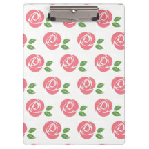Clip Board with Roses