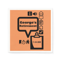 Clipart Choose colour Retirement Party Paper Napki