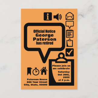 Clipart Choose your color2 Custom Retirement Party Invitation