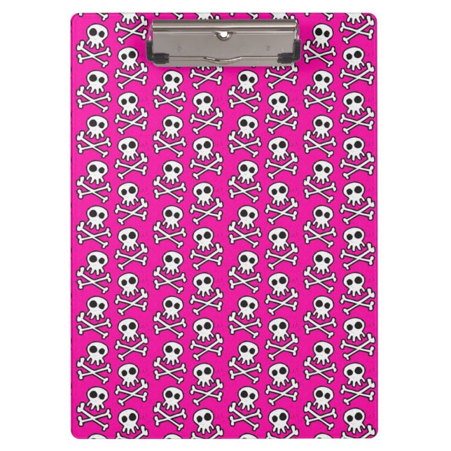 Clipboard/Cute Skulls and Crossbones Clipboard (Front)
