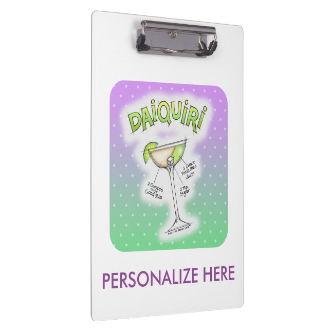 CLIPBOARD - DAIQUIRI RECIPE COCKTAIL ART (Right)