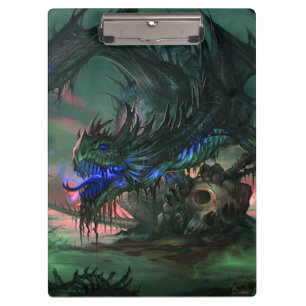 Clipboard/Dragon with Skull Clipboard