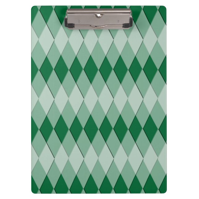 Clipboard - Harlequin Pattern (green) (Front)