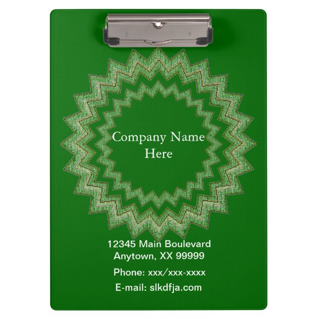 Clipboard - Medallion with Company Information (Front)