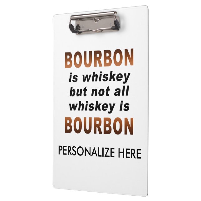 CLIPBOARD - Not All Whiskey Is BOURBON! (Left)