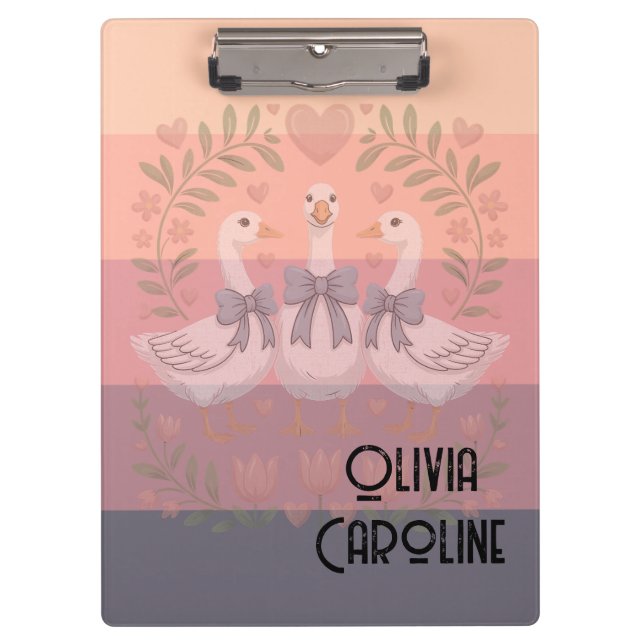 Clipboard - pastel colours - text can be customise (Front)