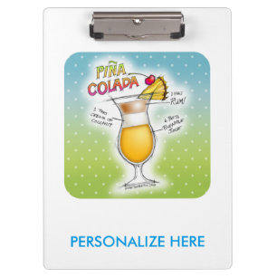 CLIPBOARD - PINA COLADA RECIPE COCKTAIL ART