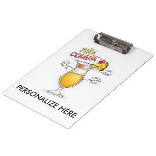 CLIPBOARD - PINA COLADA RECIPE COCKTAIL ART