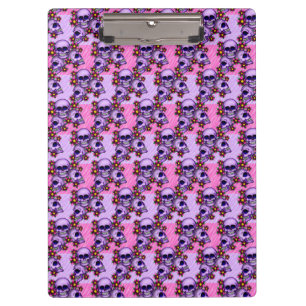 Clipboard/Skulls and Flowers Clipboard