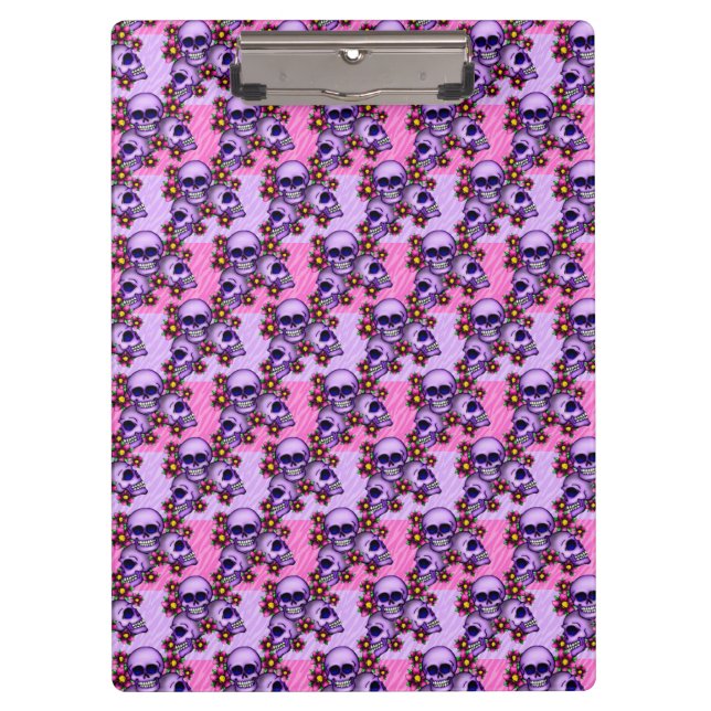 Clipboard/Skulls and Flowers Clipboard (Front)