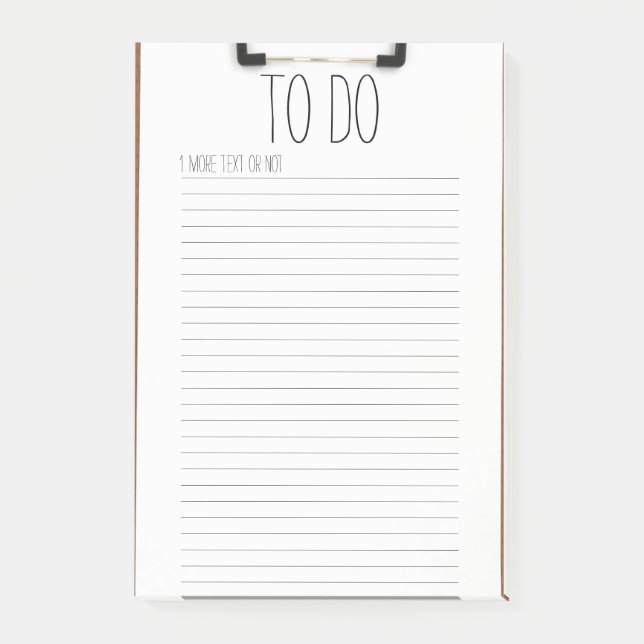 Clipboard with Lined Paper Post-it® Note (Front)