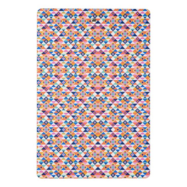 Clipboard with vibrant geometric pattern  (Back)
