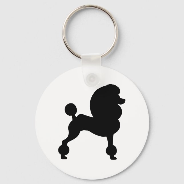 Clipped Standard Poodle Key Ring (Front)