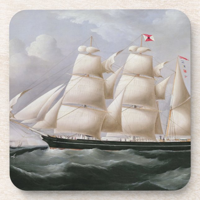Clipper Barque 'Procymatia' off Dover (oil on canv Coaster (Front)