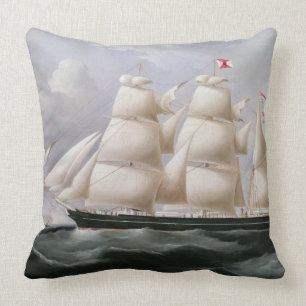 Clipper Barque 'Procymatia' off Dover (oil on canv Cushion