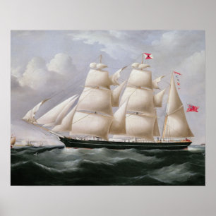 Clipper Barque 'Procymatia' off Dover (oil on canv Poster