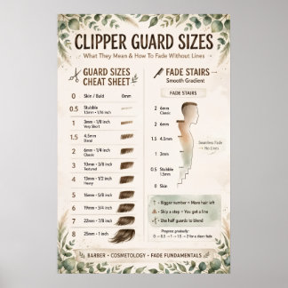 Clipper Guard Sizes Chart