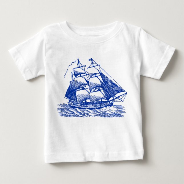 Clipper - Navy Blue Baby T-Shirt (Front)