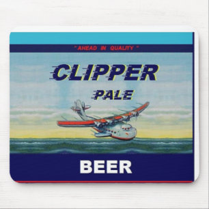 CLIPPER PALE BEER Famous Design Flat Top Can Mouse Pad