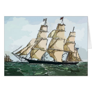 Clipper Ship, at sea