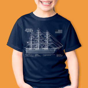 Clipper Ship Flying Cloud - Blueprint ABD T-Shirt