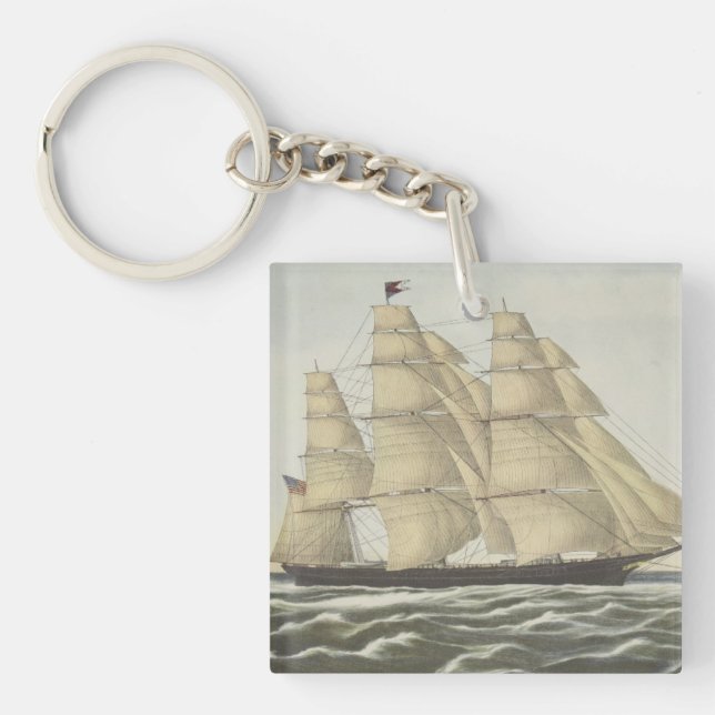 Clipper Ship, Flying Cloud Key Ring (Front)