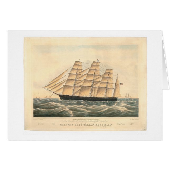 Clipper ship "Great Republic" (0398A) (Front Horizontal)