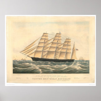Clipper ship "Great Republic" (0398A) Poster