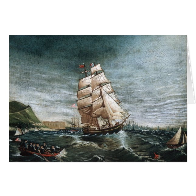 Clipper Ship in New York Harbour 1890 (Front Horizontal)