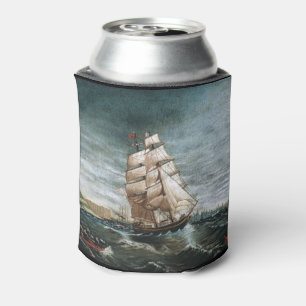 Clipper Ship in New York Harbour 1890 Can Cooler