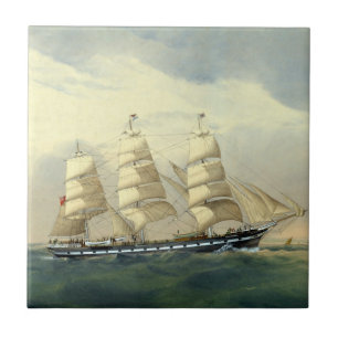 Clipper Ship The Helen Pembroke 1870 Tile
