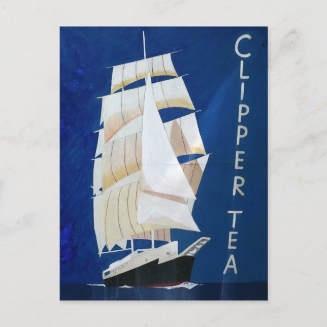 Clipper Tea vintage advertising poster Postcard (Front)